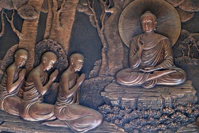 Linh Phong Buddhist Temple, Life of Buddha, After His Enlightenment, Buddha Shakyamuni Gave His First Sermon, Dalat, Vietnam by Unknown